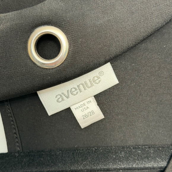 Avenue Black Long Sleeve Choker Neck Cutout High Neck Top Plus Size 26 28 - Picture 3 of 4